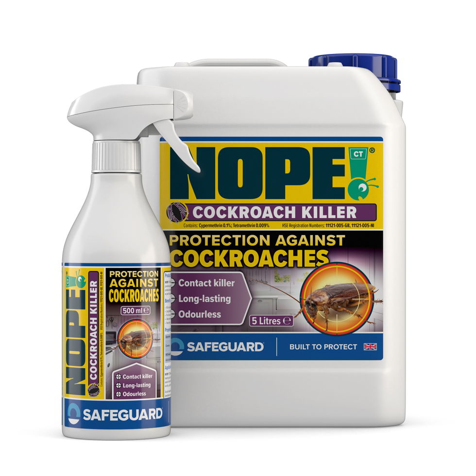 500ml and 5L NOPE! CP Cockroach Killer AST (white b/g)