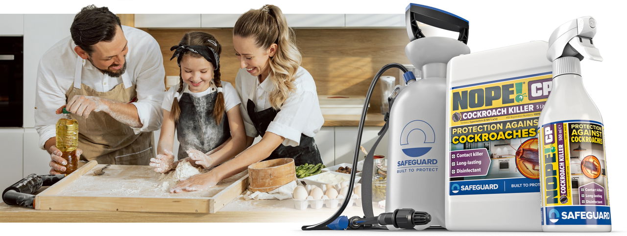 NOPE! Cockroach Killer and Pressure Sprayer Lifestyle 3000x1130