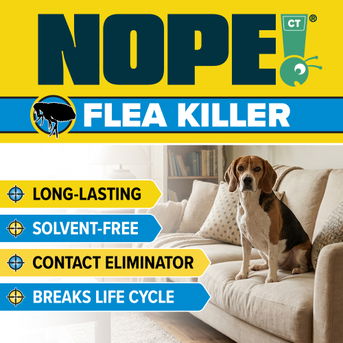 NOPE! Flea Killer is long-lasting, solvent-free and breaks the flea life cycle