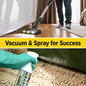 Combine regular vacuuming with the spray for success.