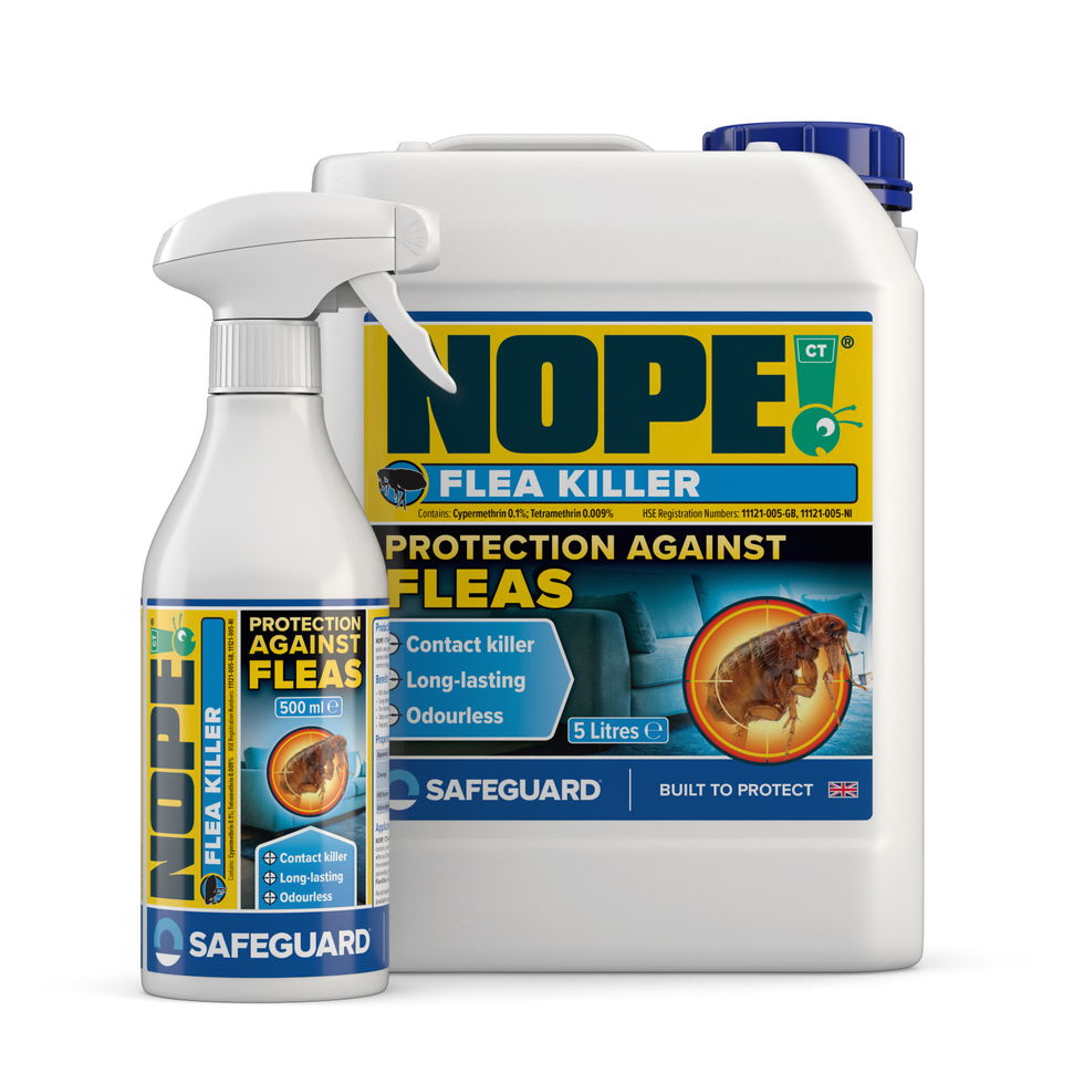 NOPE! Flea Killer 500ml spray and 5l can.