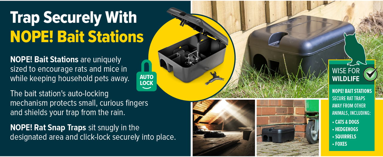 Keep your rat traps secure with NOPE! Bait Stations
