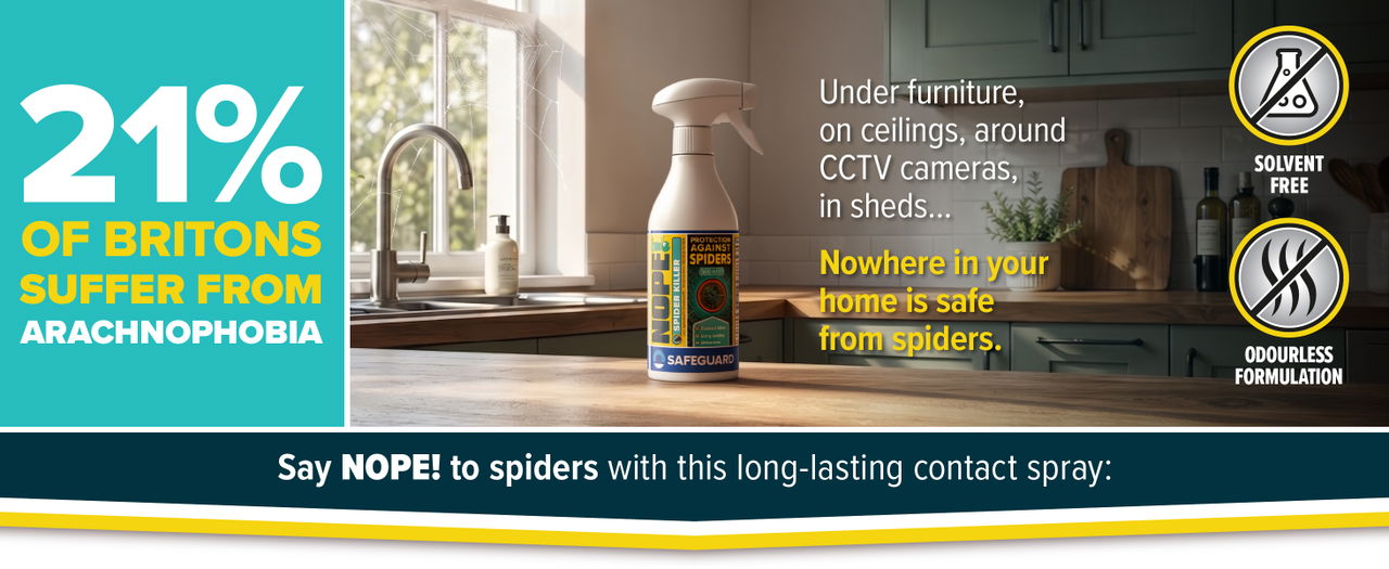 Say NOPE! to spiders with this long-lasting contact killer spray.
