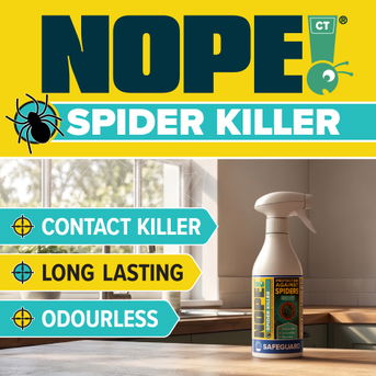 NOPE! Spider Killer is long lasting and odourless.