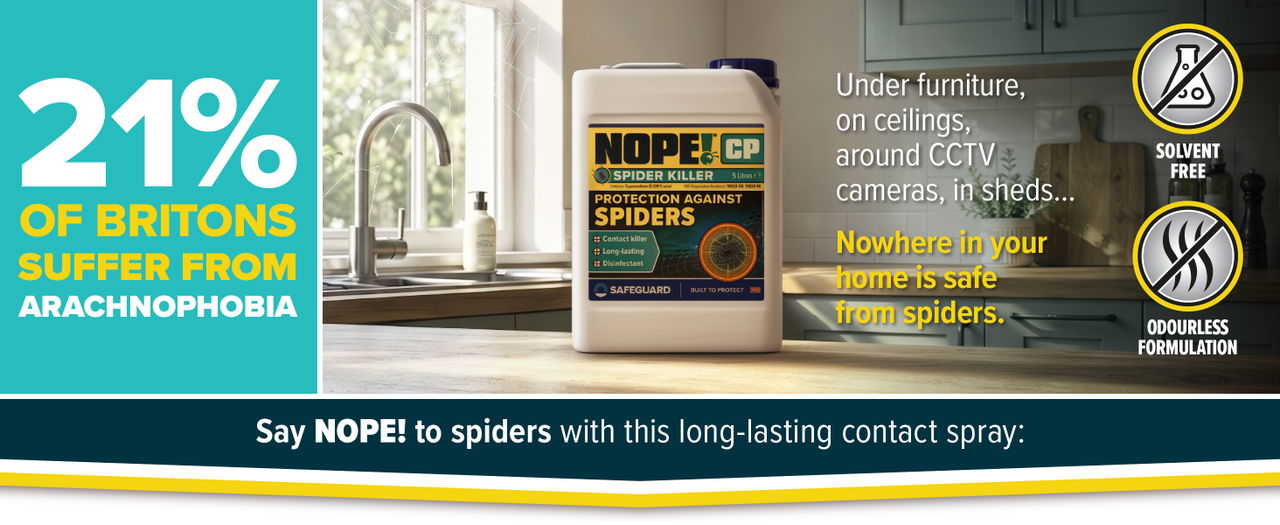 Say NOPE! to spiders with this long-lasting contact killer spray.