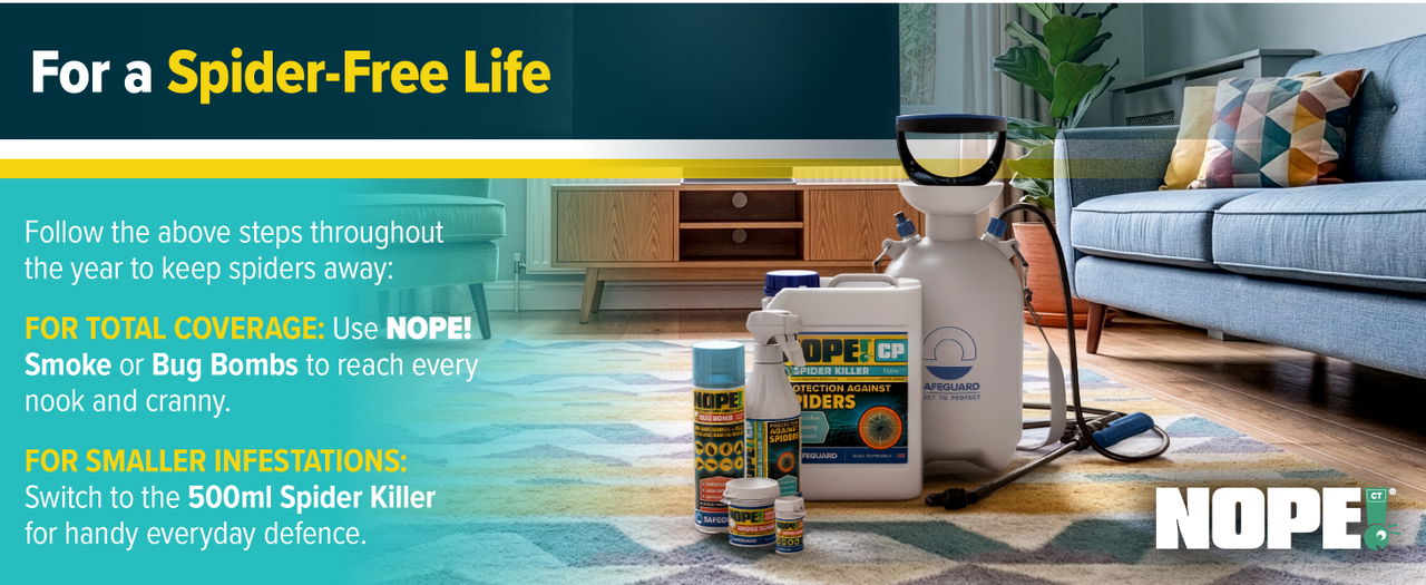 Choose NOPE! for a spider-free life.