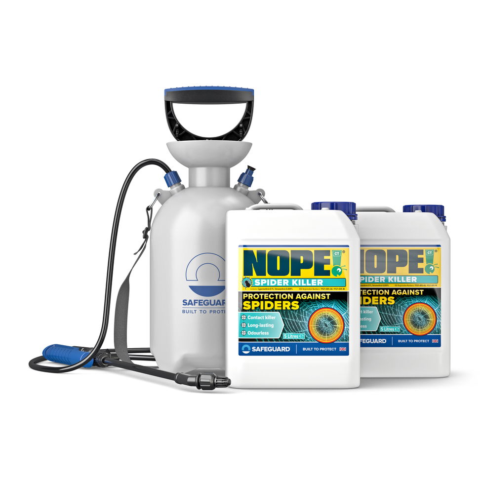 NOPE! Spider Killer 2 x 5 Litres and Sprayer (white b/g)