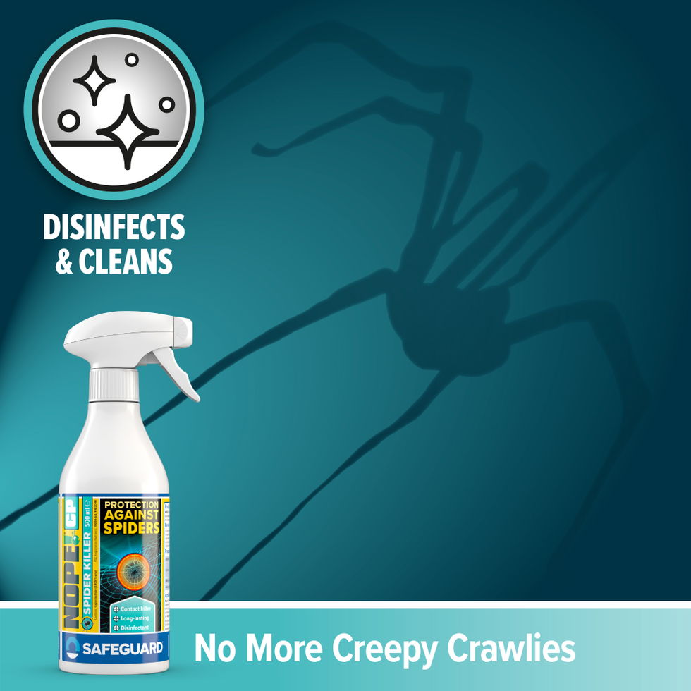 NOPE! CP Spider Killer Spray disinfects and cleans