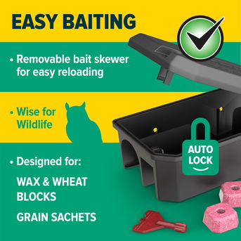 NOPE! Pre-Baited Rat Boxes are designed to make baiting easy.