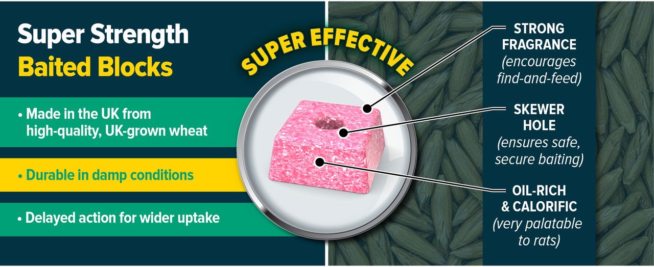 Super-strength, high-quality bait blocks.