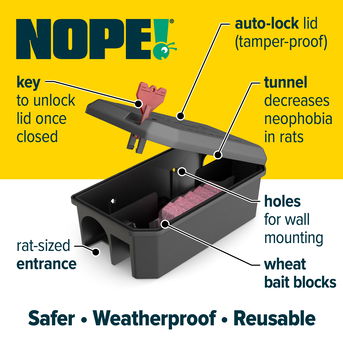 NOPE! Bait Boxes are safe, weatherproof and reusable.