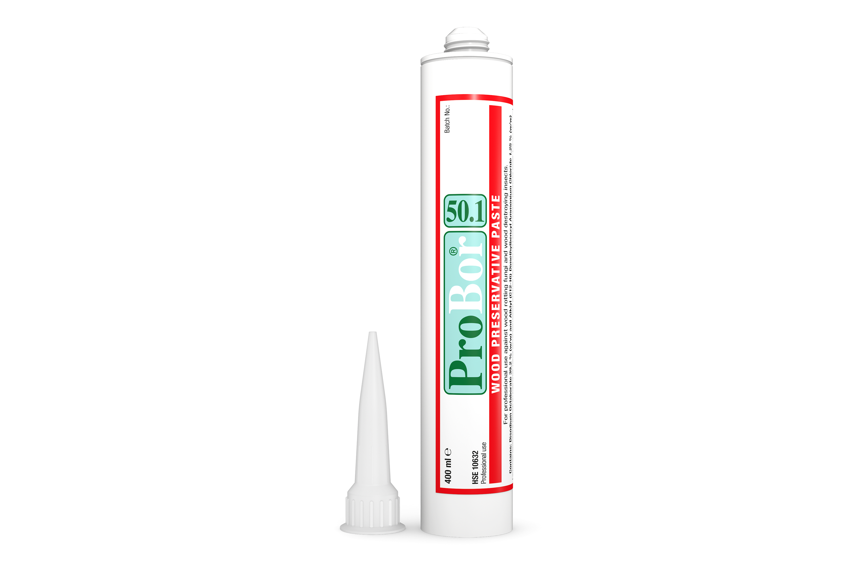 A 400ml cartridge of Probor 50.1 Wood Preservative Paste.
