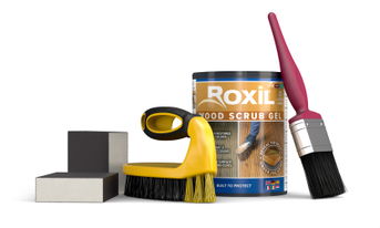 Roxil Furniture Kit - Wood Scrub Gel and all accessories (white b/g)