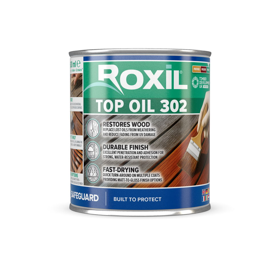 500ml Roxil Top Oil 302 (head-on, white b/g)