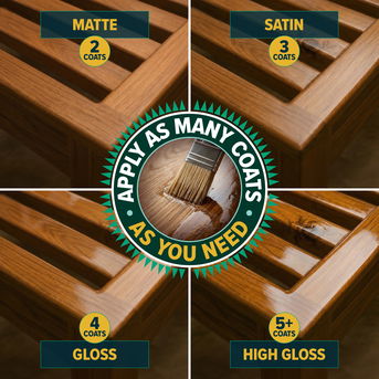 Apply as many coats of Roxil Top Oil 302 as you need for the desired finish.