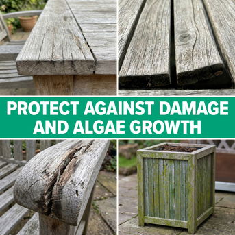 Protect against wood damage and algae growth with Roxil Top Oil 302.