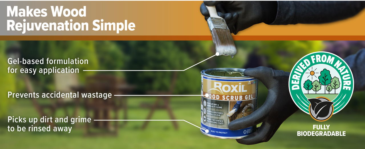 Roxil makes wood rejuvenation simple