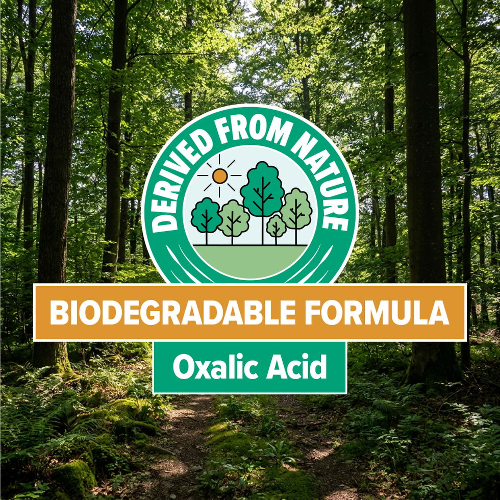 Roxil Wood Scrub Gel is biodegradable.