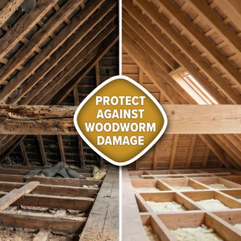 Protect against woodworm damage with SoluGuard
