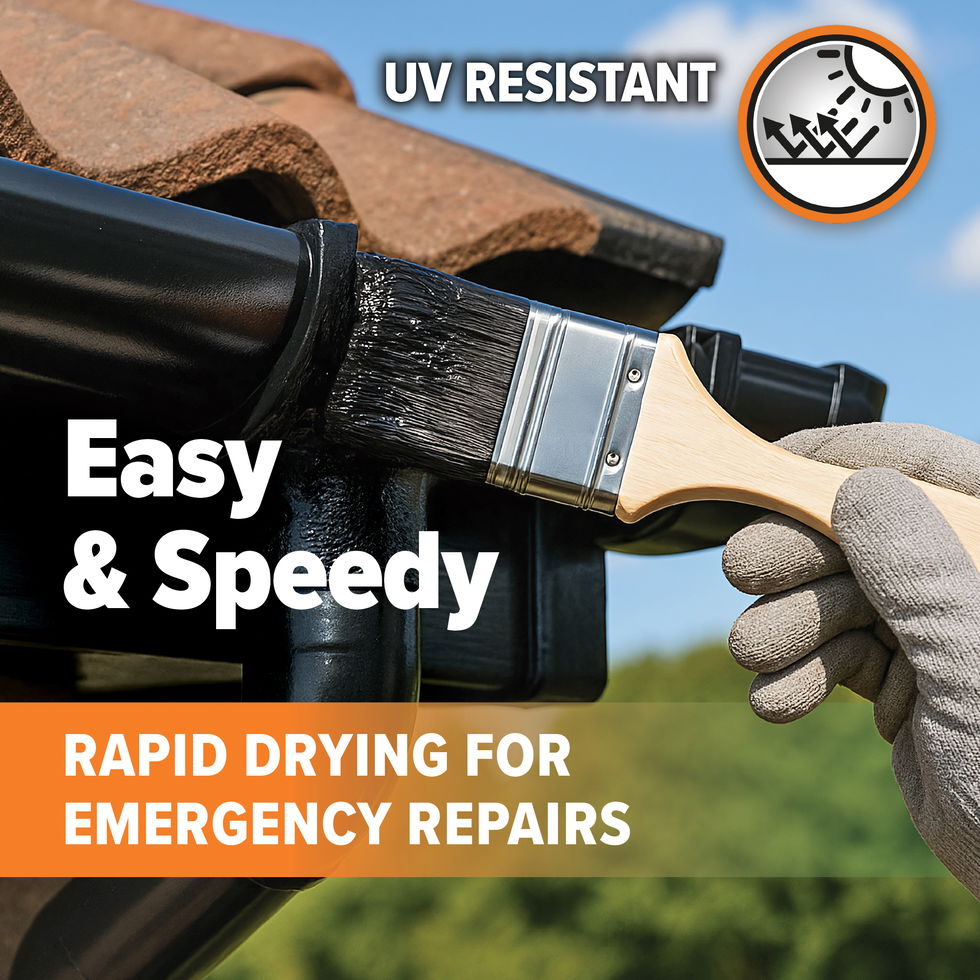 Stormdry Leak Seal dries rapidly for emergency repairs