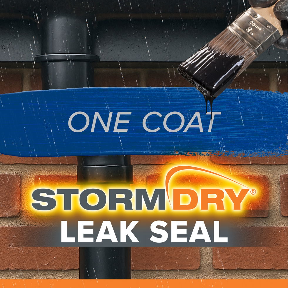 Apply Stormdry Leak Seal as easily as paint.