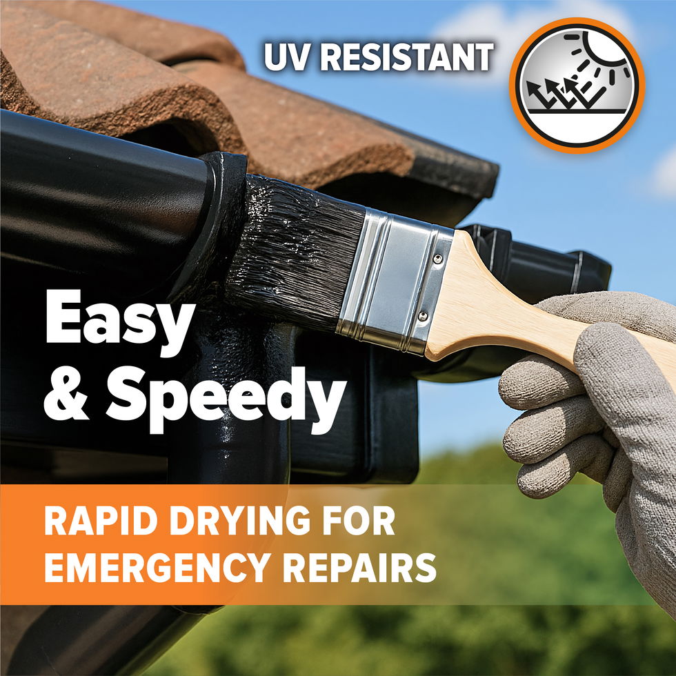 Stormdry Leak Seal dries rapidly for emergency repairs