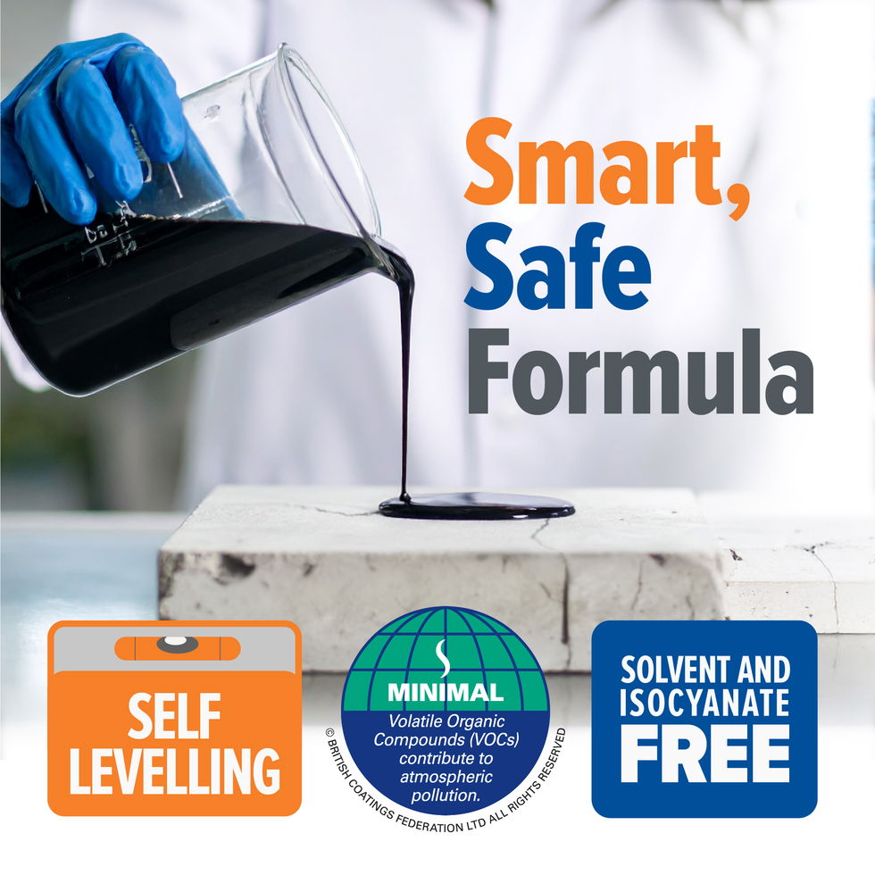 Stormdry Leak Seal is self-levelling, solvent-free and isocyanate-free.