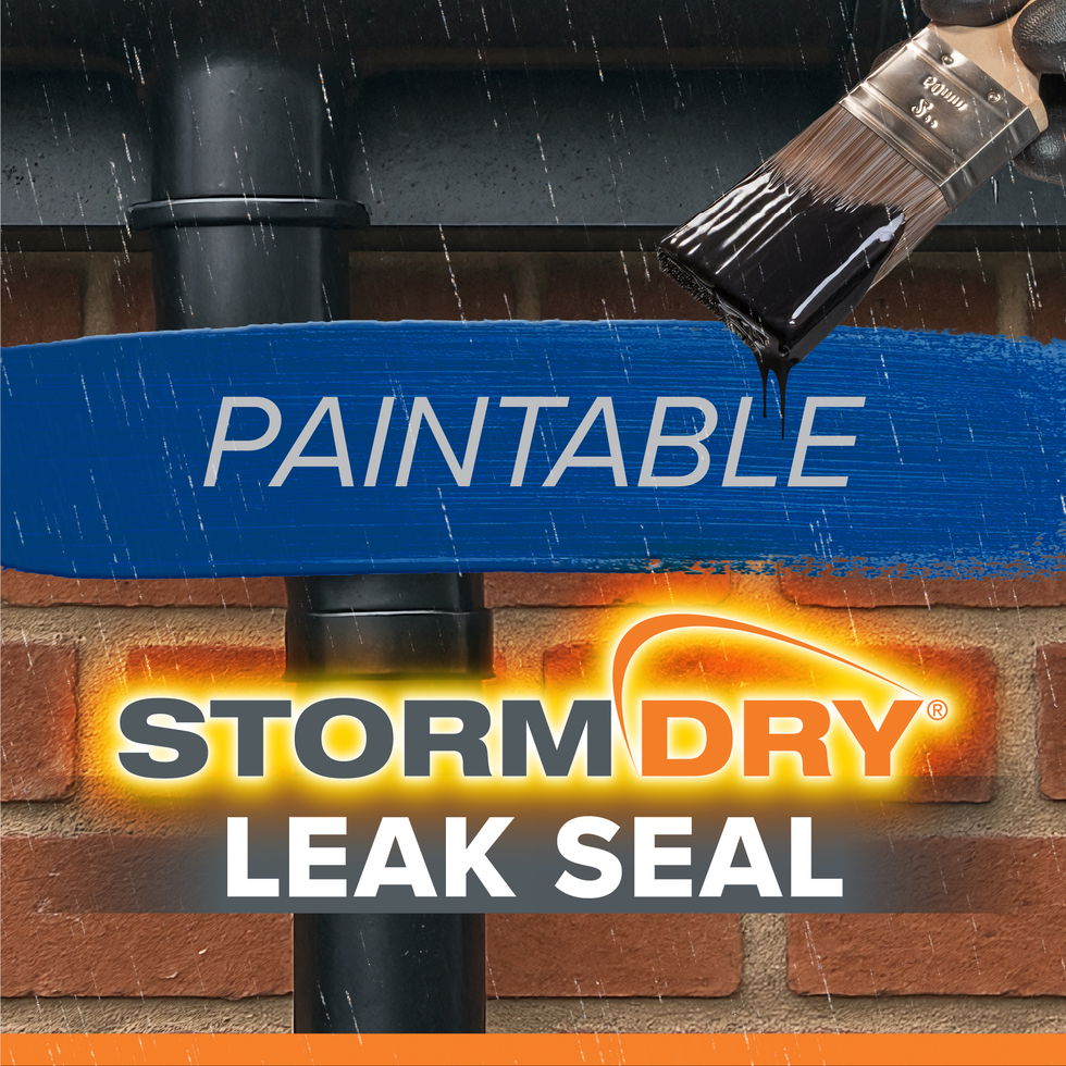 Apply Stormdry Leak Seal as easily as paint.