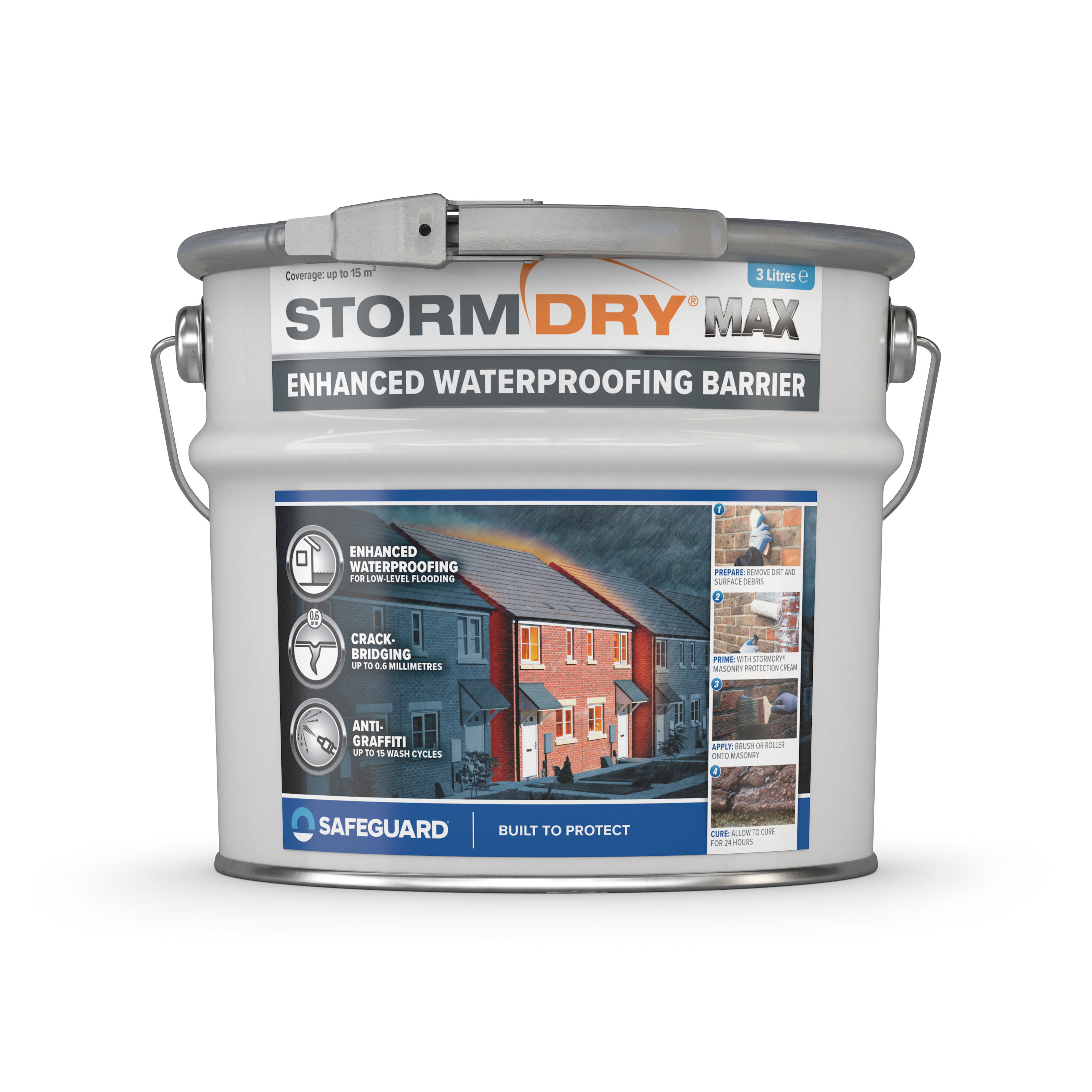 Stormdry MAX Enhanced Waterproofing Barrier metal tin 3-litres