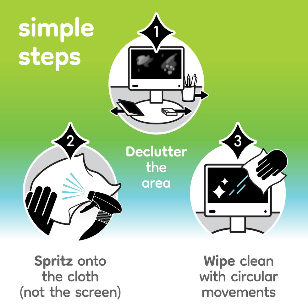 3 simple steps to a clean screen