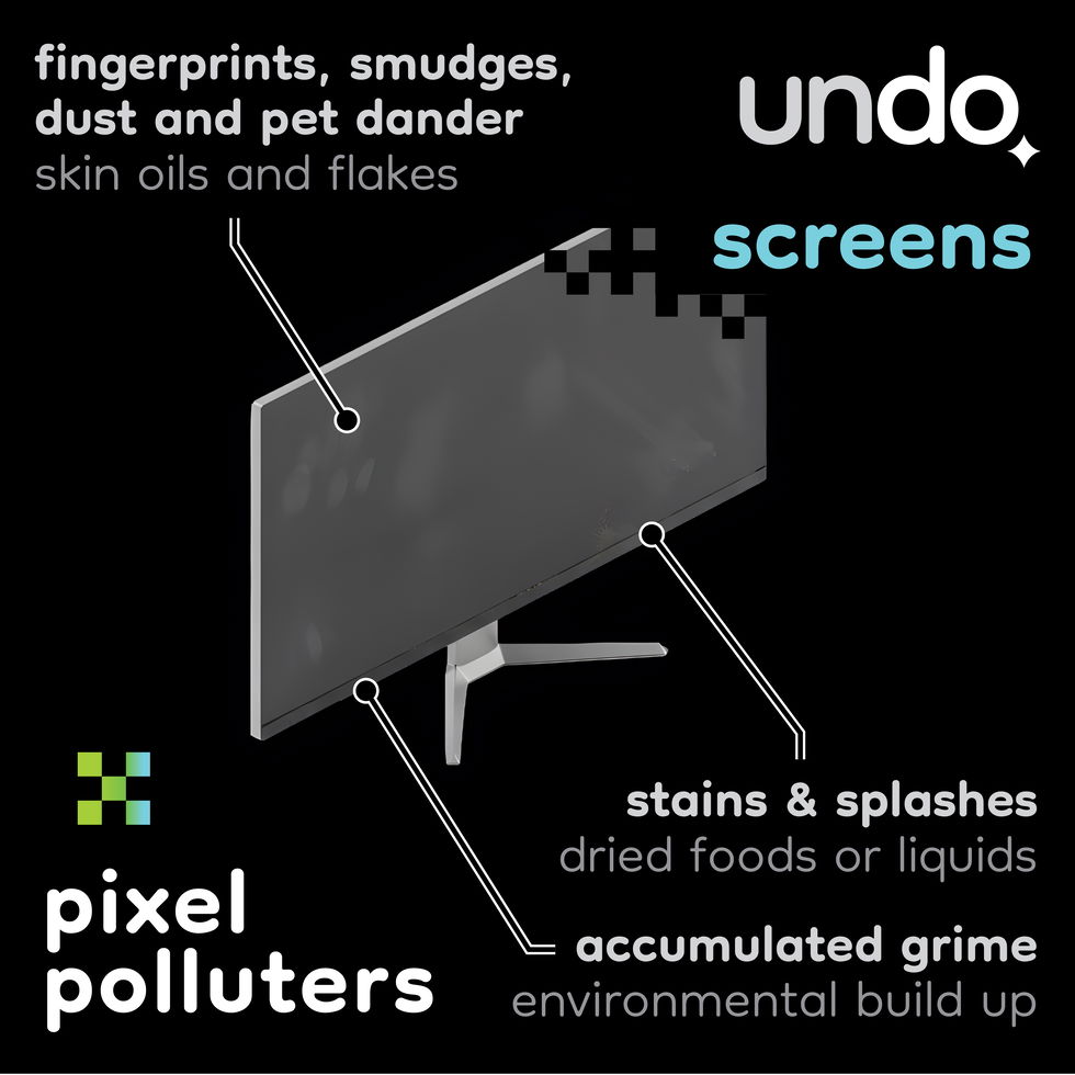 Examples of types of screen stain.