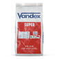 A 25 kg bag of Vandex Super, a cement-based waterproofing slurry specifically designed for concrete waterproofing applications.