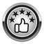 Excellent Rating Icon (Cropped, Chrome)